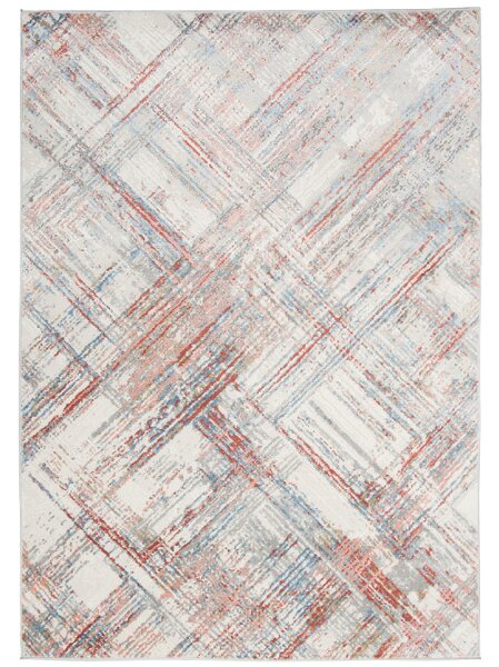Makro Abra Moderní kusový koberec PORTLAND G505C bílý červený Rozměr: 120x170 cm