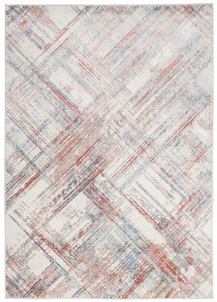 Makro Abra Moderní kusový koberec PORTLAND G505C bílý červený Rozměr: 120x170 cm