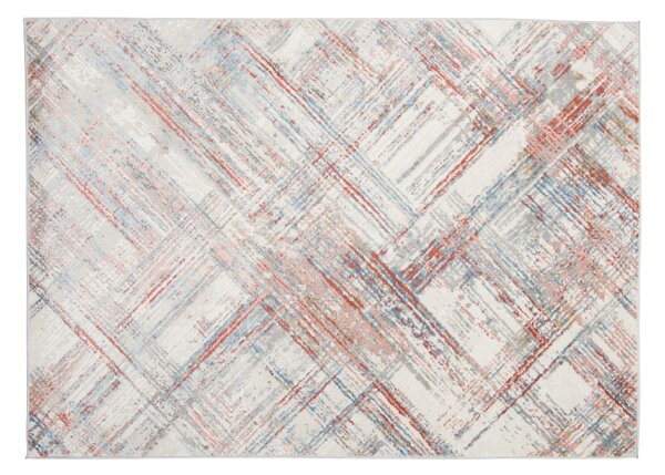 Makro Abra Moderní kusový koberec PORTLAND G505C bílý červený Rozměr: 120x170 cm
