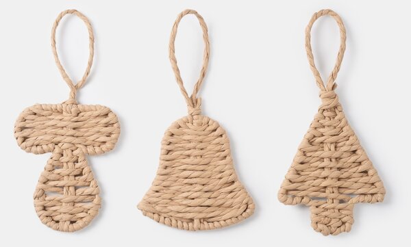 Sinsay - Přírodní vánoční ozdoby 3 pack - béžová