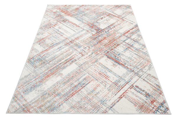 Makro Abra Moderní kusový koberec PORTLAND G505C bílý červený Rozměr: 120x170 cm