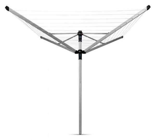 Brabantia Zahradní sušák LIFT-O-MATIC Advance 50m šedý (potah, kovový stojan do země, vak na kolíčky)