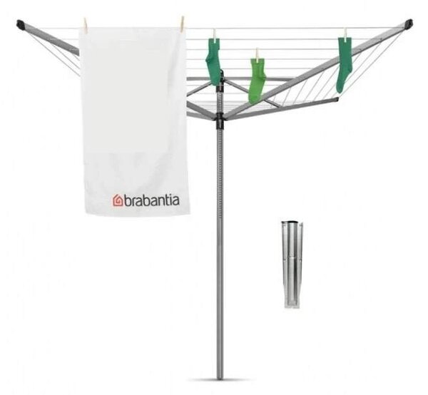 Brabantia Zahradní sušák LIFT-O-MATIC 40m šedý (kovový stojan do země)