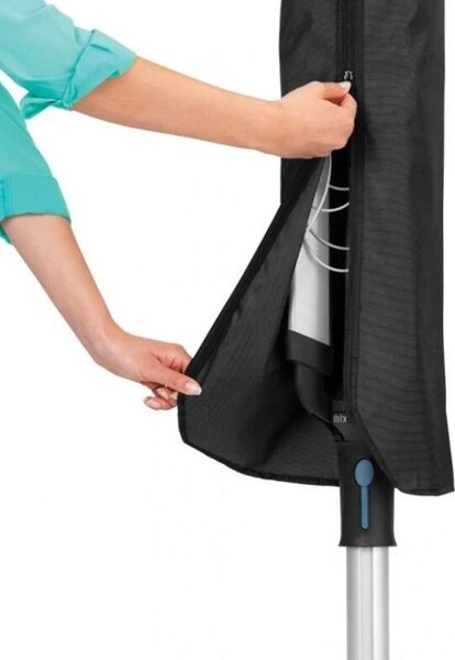 Brabantia Zahradní sušák LIFT-O-MATIC Advance 50m šedý (potah, kovový stojan do země, vak na kolíčky)