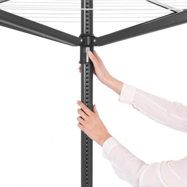Brabantia Zahradní sušák LIFT O-Matic 50m antracitový (kovový stojan do země)