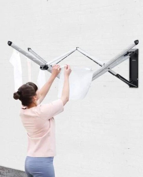 Brabantia Zahradní sušák WallFix 24m šedý