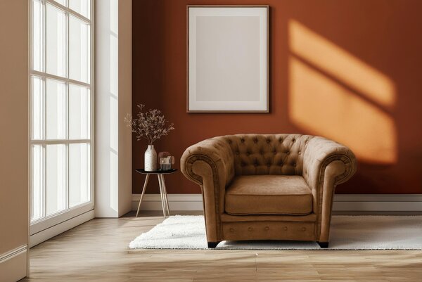 KŘESLO CHESTERFIELD, textil, kompozitní dřevo, koňaková Livetastic - Online Only křesla & taburety, Online Only