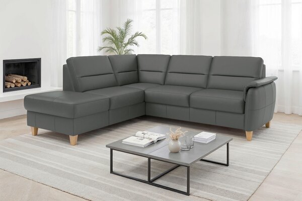 ROHOVÁ SEDAČKA, kůže, antracitová Sit & More - Sedací soupravy, Online Only