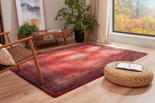 Kusový koberec vlněný Dywilan Omega Mistik Red Červený Rozměr: 66x100 cm