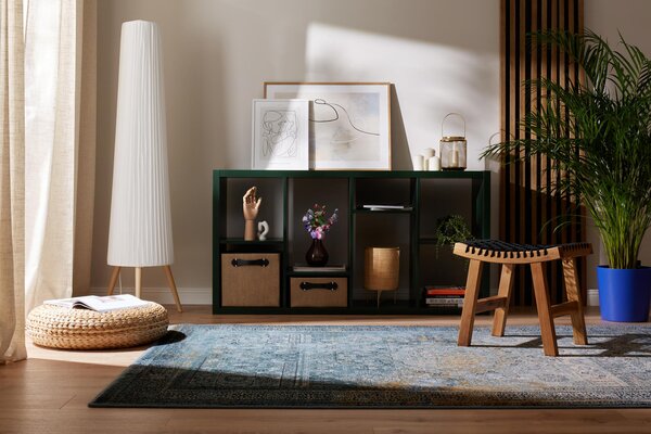 Kusový koberec vlněný Dywilan Omega Mamluk Dark Blue modrý Rozměr: 135x200 cm