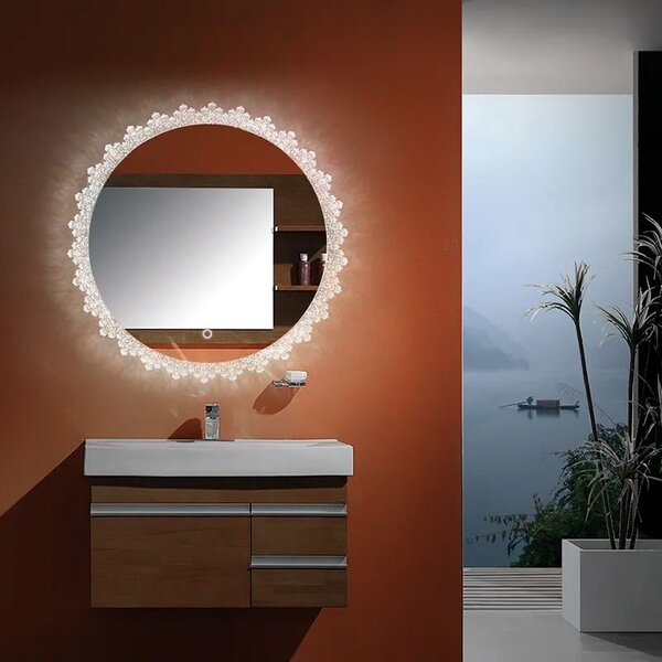 Tutumi Zrcadlo ⌀60 cm s regulovatelným LED osvětlením HOM-01500