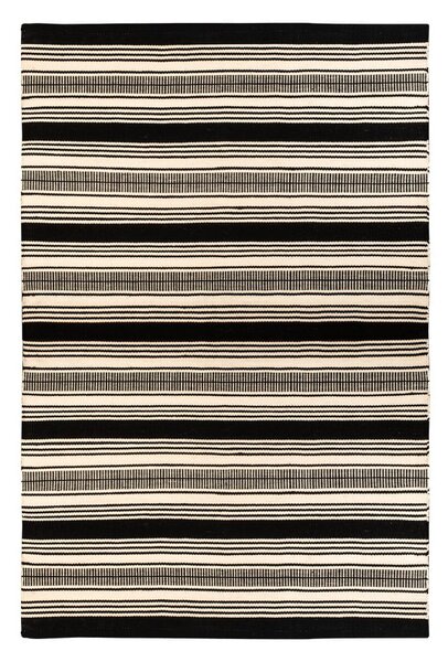 Černo-bílý oboustranný venkovní koberec z recyklovaného plastu Green Decore Zambezi, 80 x 180 cm