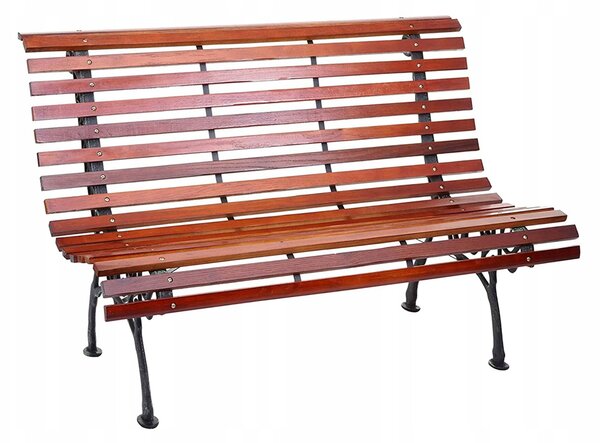 Lavička s opěradlem, dřevěná, 150 x 70 cm