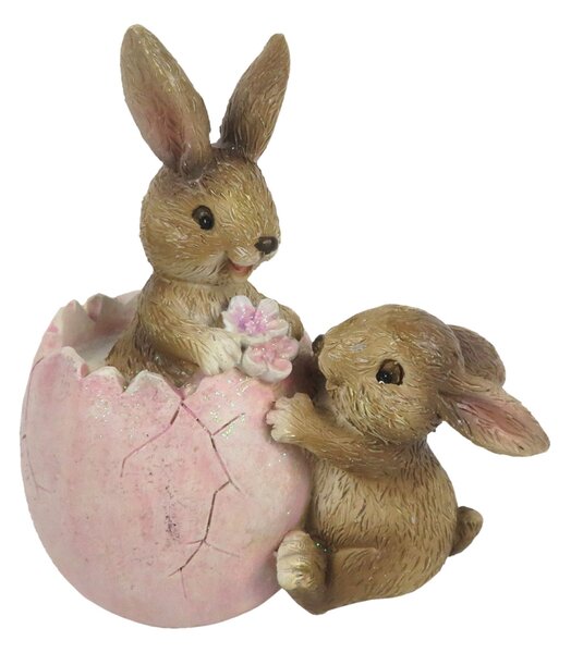 Dekorace králíčků s vajíčkem - 9*5*10 cm