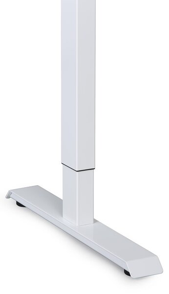 Ergonomický výškově nastavitelný stůl, 180x120 cm, 2 motory, L/P, bílá podnož, grafit