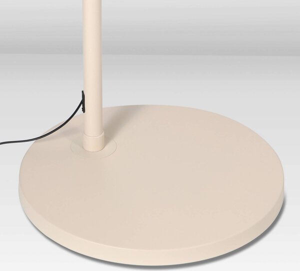Steinhauer Stojací lampa Sparkled Light v krémové barvě s šedým plátěným potahem, 240 cm, Krémová / jantar, Obývací pokoj / jídelna, kov