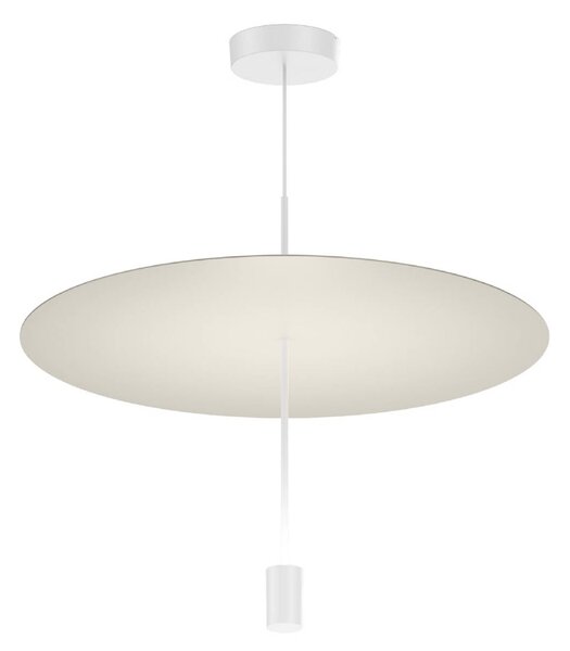 Wever & Ducré Lighting WEVER DUCRÉ LED závěsné světlo Shedda, Ø 55 cm, hedvábně šedé, 2700 K, stmívatelný, Hliník / šedá / zinek, Obývací pokoj / jídelna, Hliník, Moderní