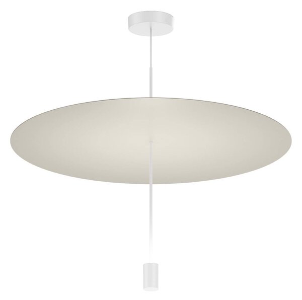 Wever & Ducré Lighting WEVER DUCRÉ LED závěsné světlo Shedda, Ø 70 cm, hedvábně šedé, 2700 K, stmívatelný, Hliník / šedá / zinek, Obývací pokoj / jídelna, Hliník, Moderní