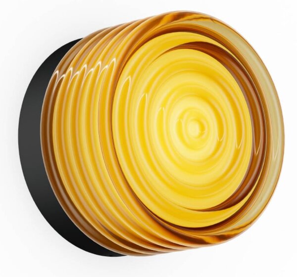 Wever & Ducré Lighting WEVER DUCRÉ LED nástěnné svítidlo Hajo černá/jantarová, fázová teplota 2700 K, stmívatelný, Černá, Koupelna, Sklo, Moderní