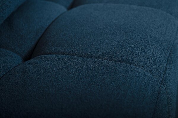 MILYSOFA SOFABULOUS – 5místná modulární rohová pohovka s lehátkem, jemná bouclé látka, tmavě modrá