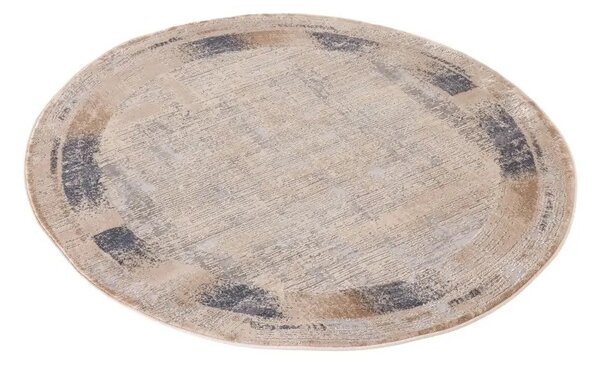 Kobercový ráj Moderní kulatý koberec abstraktní Pula Ripple béžový Rozměr: průměr 133 cm