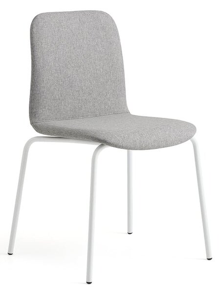 AJ Produkty Židle LABELL, 4 nohy, bílá/světle šedá