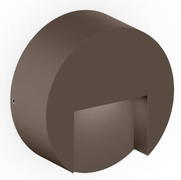 Wever & Ducré Lighting WEVER DUCRÉ LED venkovní nástěnné svítidlo Reto Round 0,8 v bronzové barvě, stmívatelný, Bronz / starožitná mosaz, Hliník, Moderní, Nástěnné bodové svítidlo