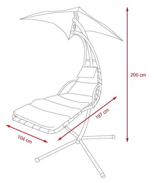 Avenberg Relaxační lehátko / houpačka Colombo, šedá