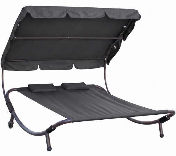 Relaxační lehátko pro 2 osoby Craftfield Bahama, černá