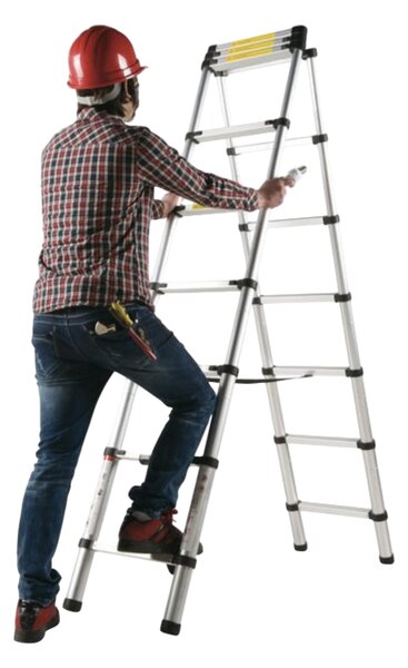 Teleskopický žebřík, 2 x 2,8 m, XL