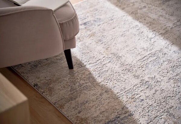 Kobercový ráj Moderní kusový koberec abstraktní Pula Air béžový Rozměr: 80x150 cm