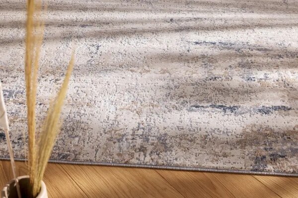 Kobercový ráj Moderní kusový koberec abstraktní Pula Air béžový Rozměr: 80x150 cm