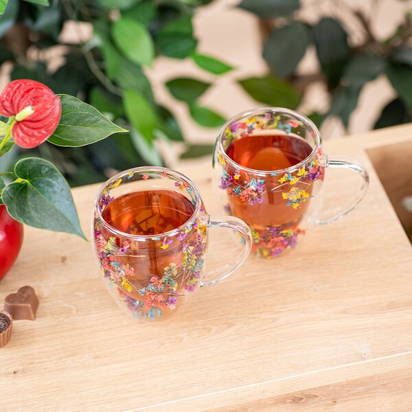 4Home Termo sklenice Flowers Hot&Cool 350 ml, 2 ks