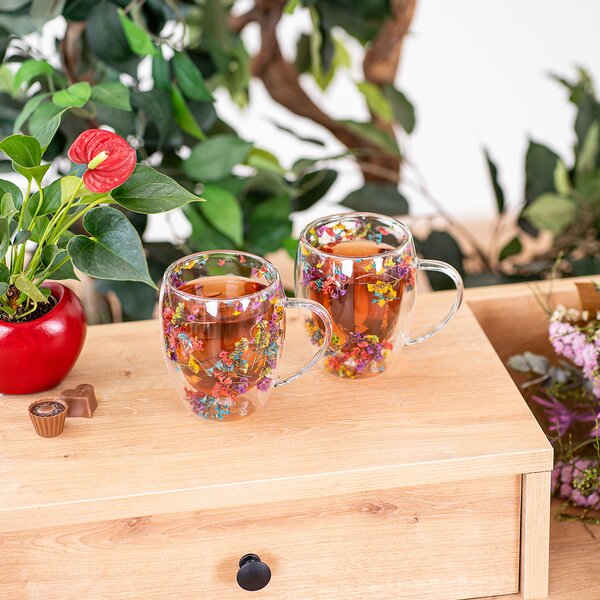 4Home Termo sklenice Flowers Hot&Cool 350 ml, 2 ks