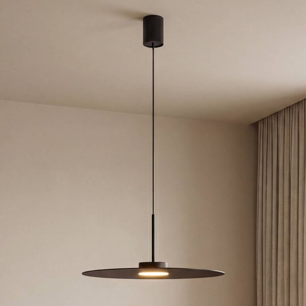 Nowodvorski Lighting Závěsné světlo Simone, černé, ocel, Ø 40 cm, GX53, stmívatelný, Černá, Obývací pokoj / jídelna, kov, Moderní