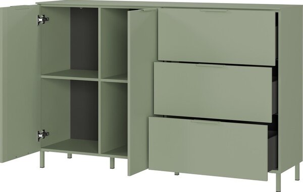 Zelená matná komoda 151x98x40 cm Savoca – Germania