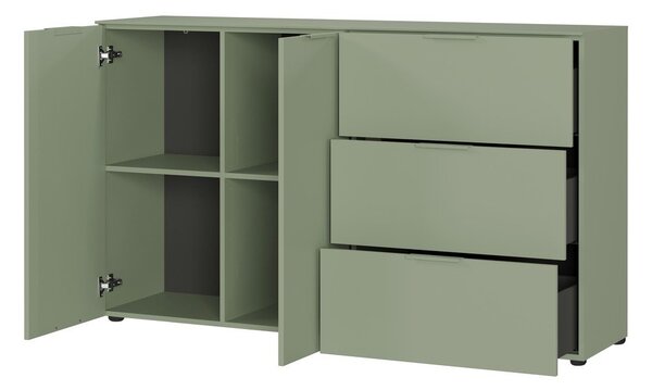 Zelená matná komoda 151x98x40 cm Savoca – Germania