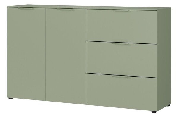 Zelená matná komoda 151x98x40 cm Savoca – Germania