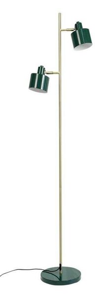 Dyberg Larsen Stojací lampa Ocean, tmavě zelená, 160 cm, 2ramenná, Zelená, Obývací pokoj / jídelna, kov, Skandinávský