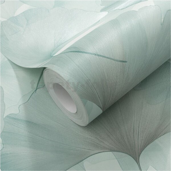 Vliesové tapety na zeď Elysium 10470-18, rozměr 10,05 m x 0,53 m, listy ginko zelené, Erismann