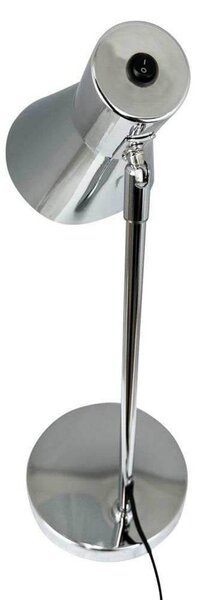Dyberg Larsen Stolní lampa DL12, chrom, výška 44,5 cm, kov, Chrom / stříbro, Obývací pokoj / jídelna, kov, Design