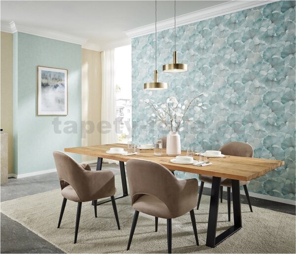 Vliesové tapety na zeď Elysium 10470-18, rozměr 10,05 m x 0,53 m, listy ginko zelené, Erismann