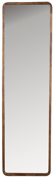White Label Hnědé dřevěné závěsné zrcadlo WLL NYKO 120 x 34 cm
