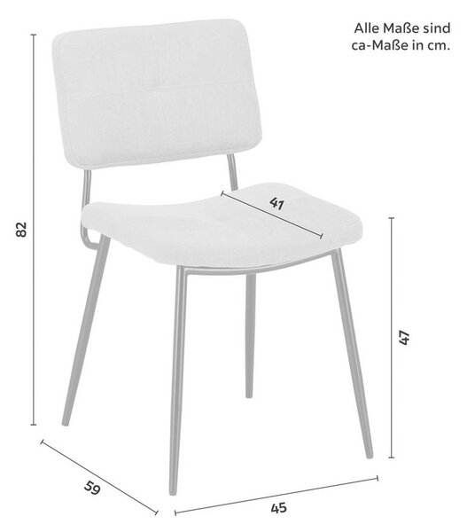 Židle NETA svetlěšedá