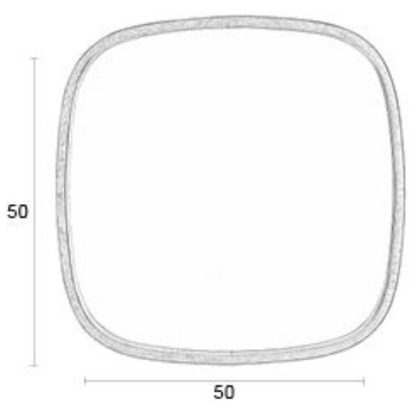 White Label Hnědé dřevěné závěsné zrcadlo WLL NYKO 50 cm