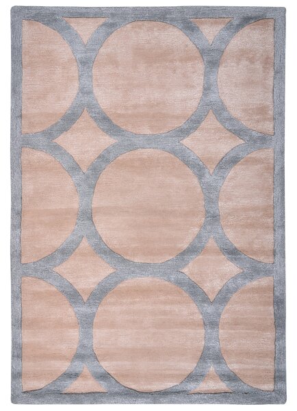 Viskózový koberec 160 x 230 cm béžový/šedý MALAN