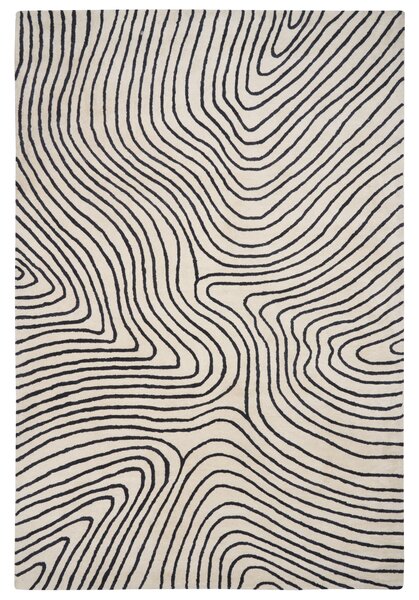 Viskózový koberec 200 x 300 cm černý/bílý RUMRA