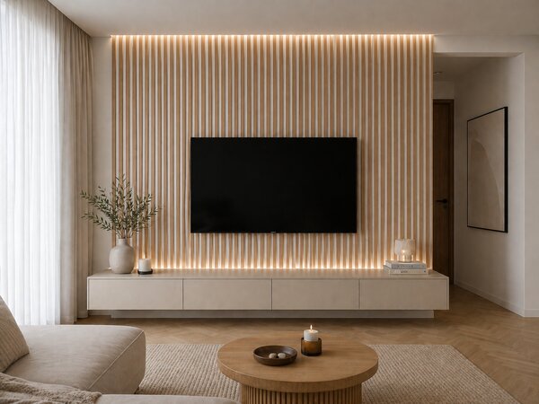 Horve Akustický panel 2700 x 600 mm - dub Alabama s bílým filcem