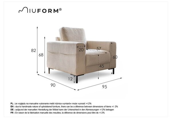 Hnědé křeslo z imitace kůže Lofty Lilly – Miuform