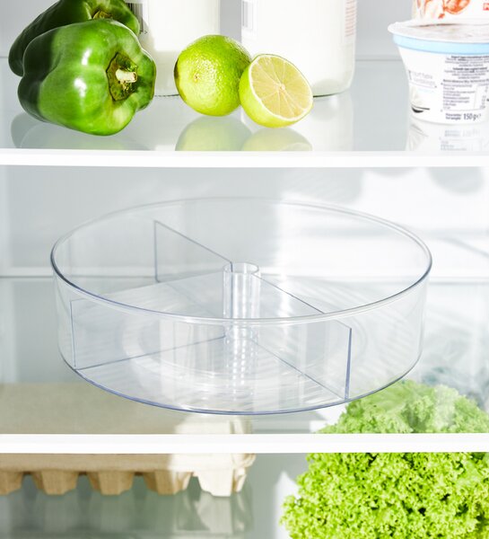 Otočný organizér LAZY SUSAN Rotho - s přepážkami, 7cm/pr.28,5cm